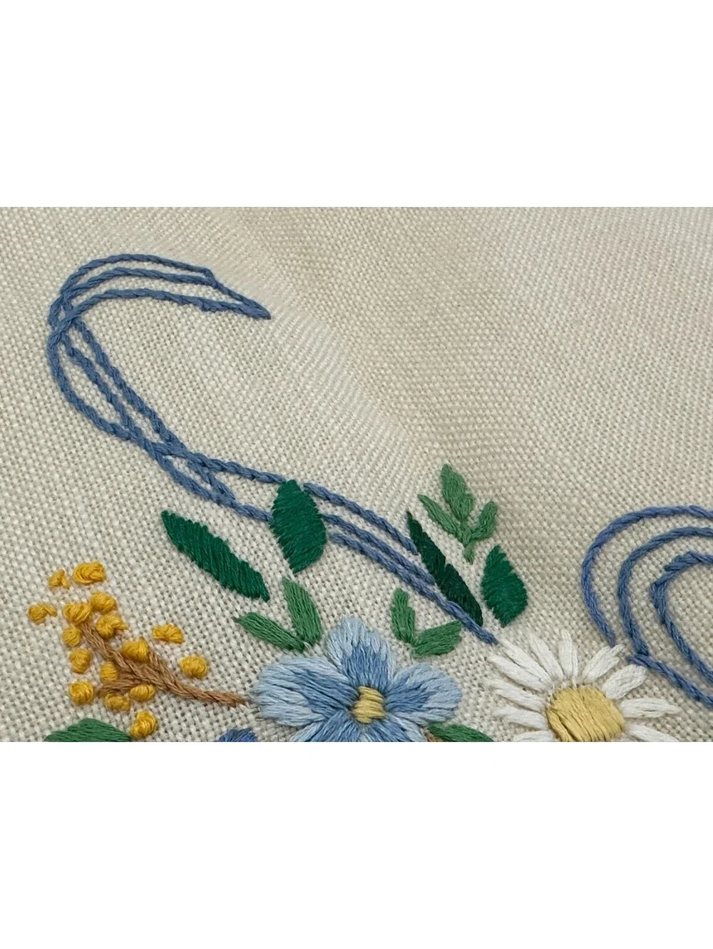 Vintage Embroidered Table Runner Topper Dresser Scarf Floral Lace Trim 18